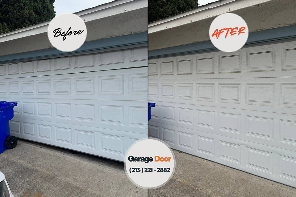 Before and after: garage door repair Comanche County